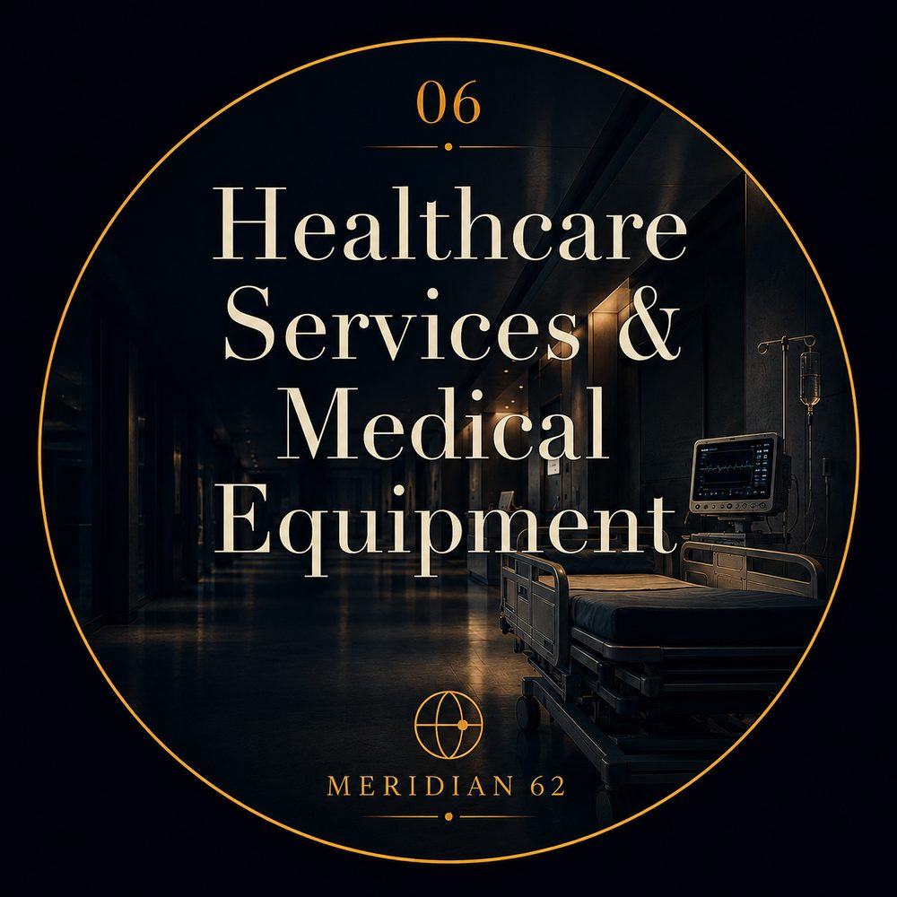 Healthcare Services & Medical Equipment — Meridian62 sector poster